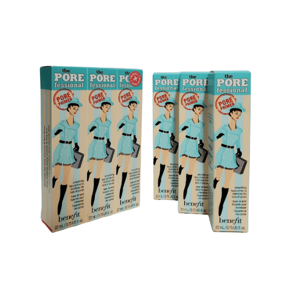 پرایمر محو کننده منافذ بنفیت (Benefit The POREfessional) | صاف کننده پوست و فیکس کننده آرایش 3 چند عدد پرایمر بنفیت مدل The POREfessional سایز ۲۲ میلیلیتری با جعبه اصلی